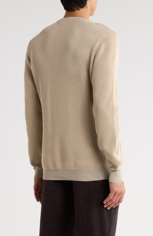 Bugatchi Cotton Rib Sweater In Neutral