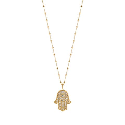 Inspired Action Gold Evil Eye & Hamsa Hand Necklace