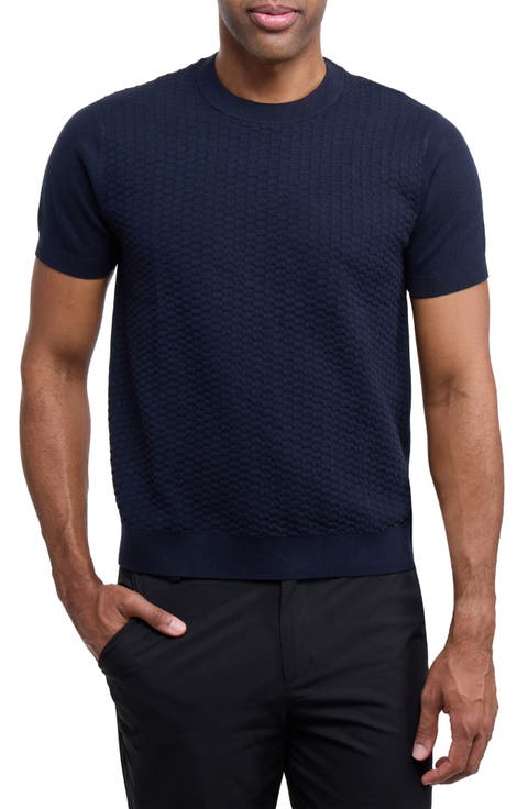Check Short Sleeve Sweater