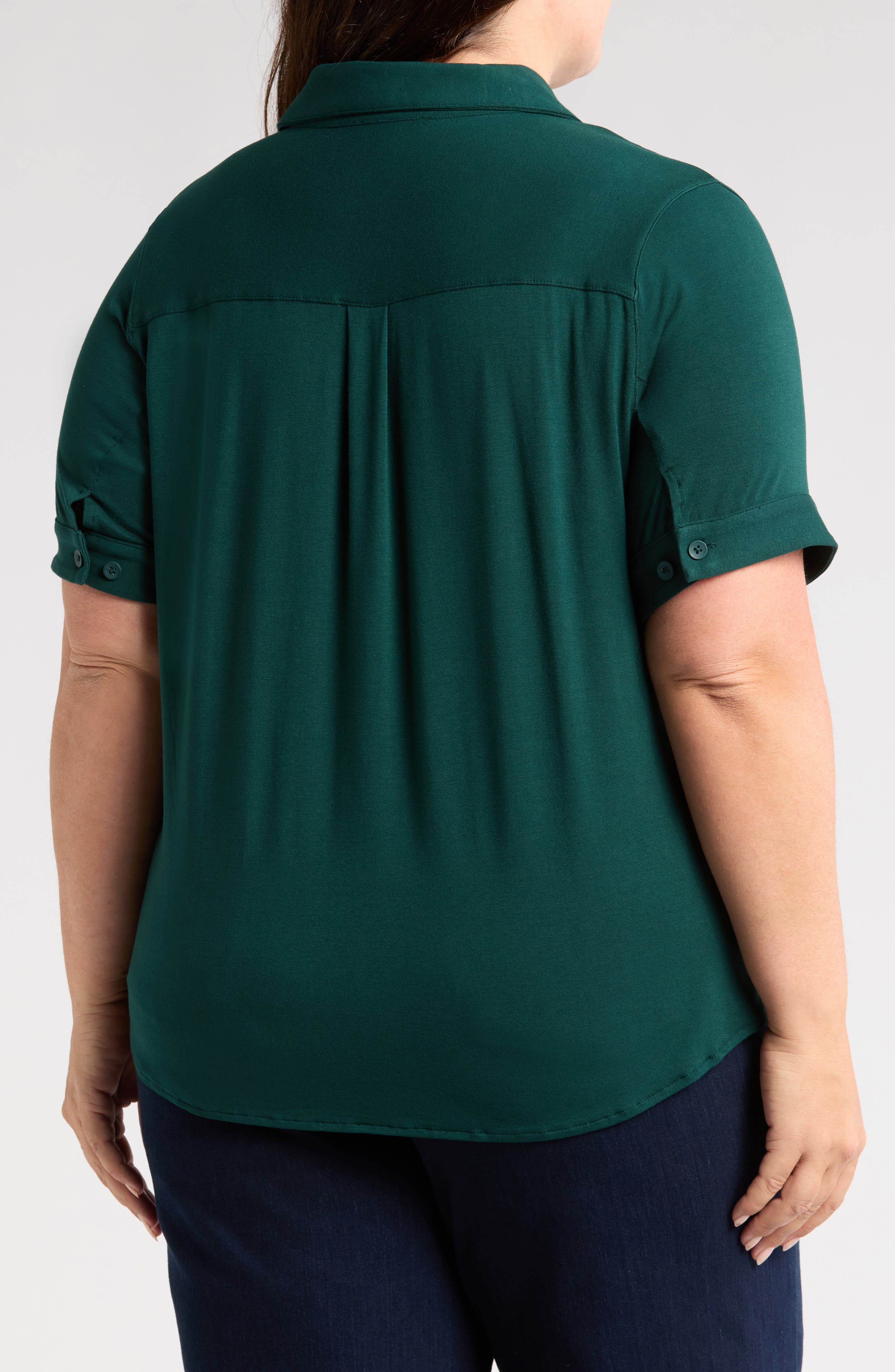 Chelsea Short Sleeve Jersey Button-Up Shirt - image 4
