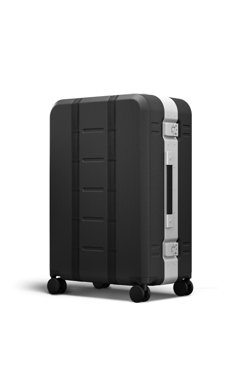 Ramverk Pro Hardside 28 Inch Checked Luggage Spinner with Buckle Closure, Main, color, Silver