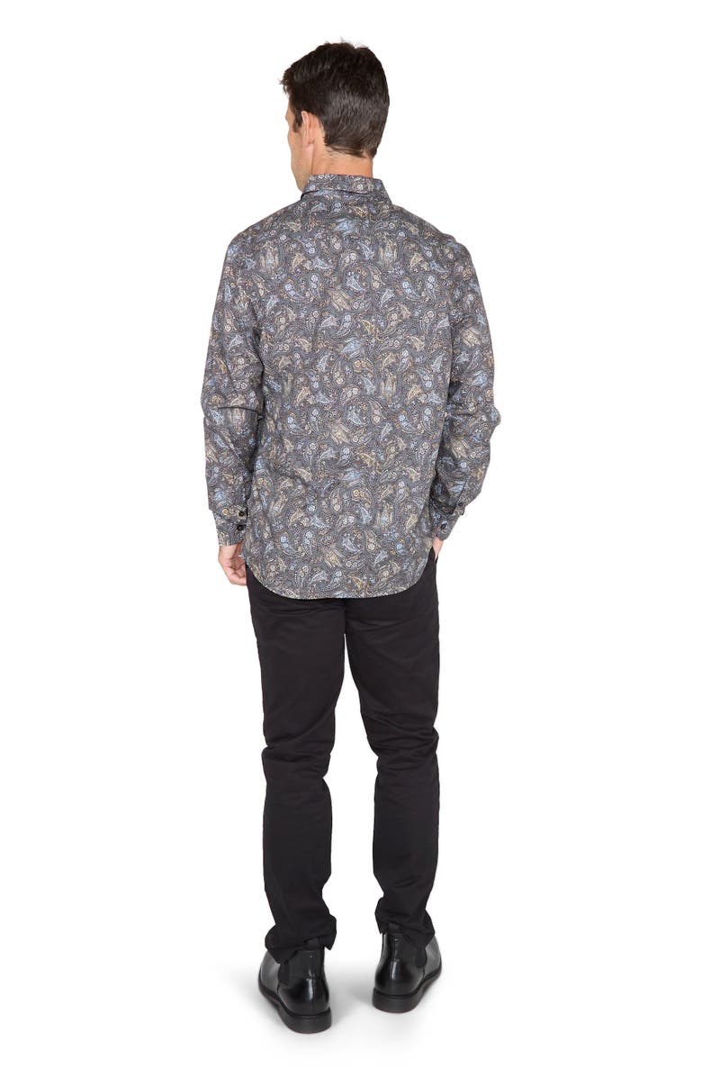 Lords of Harlech Morris Button-Up Shirt, Alternate, color, Madrid Paisley Smoke