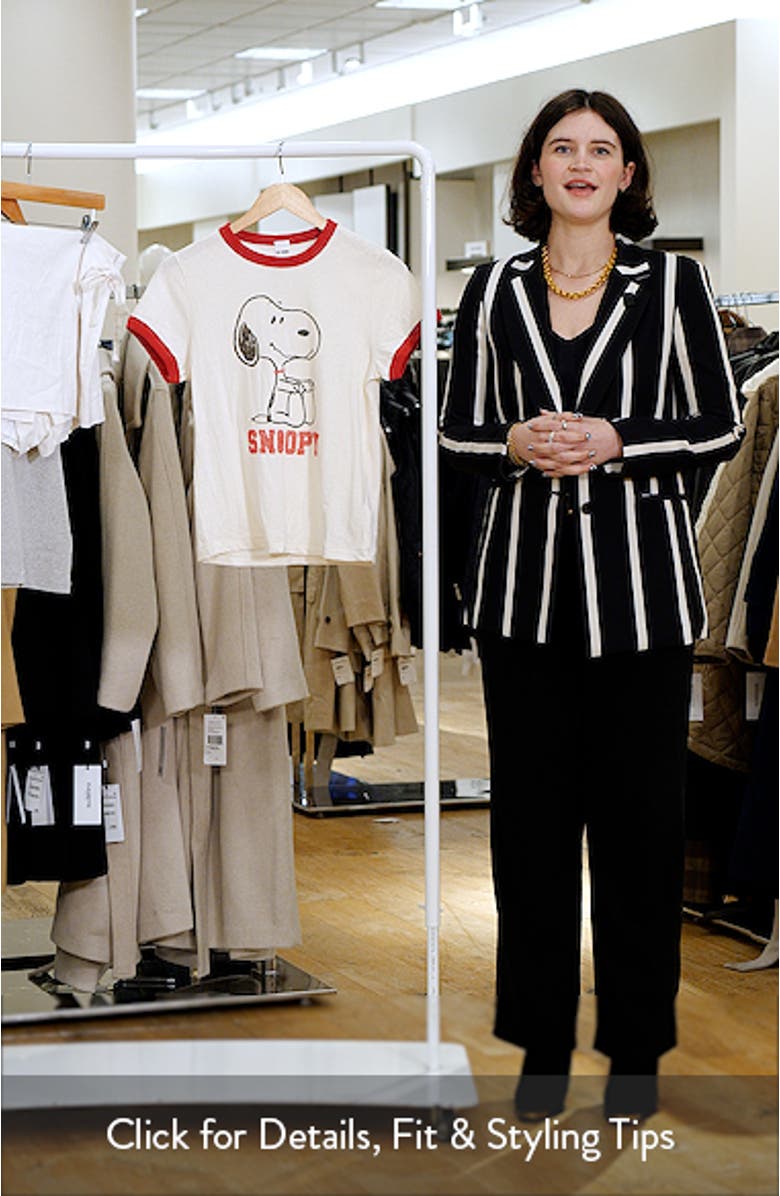 Classic Peanuts<sup>®</sup> Snoopy Cotton Graphic Ringer T-Shirt, sales video thumbnail