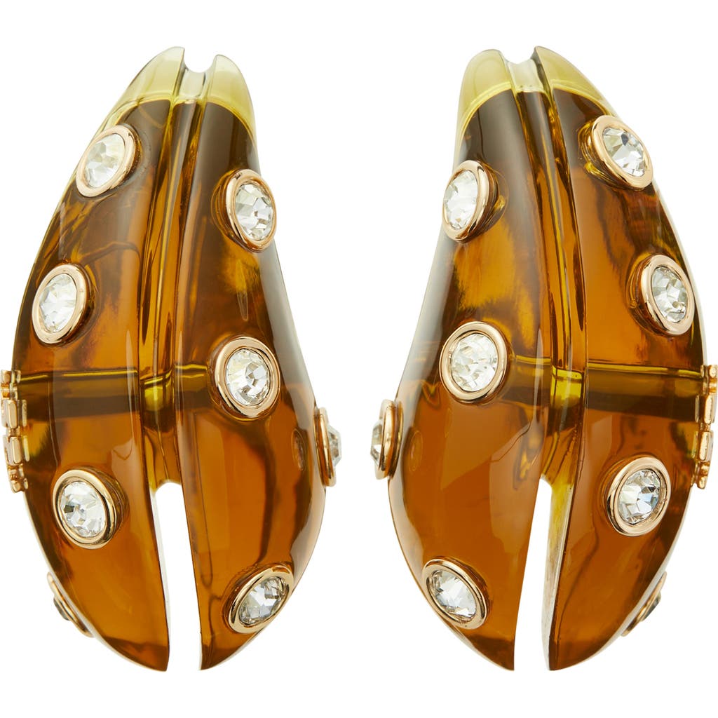 Tory Burch Wave Earrings In Brown