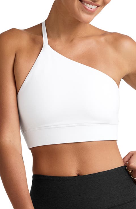 Space Dye One Shoulder Longline Sports Bra