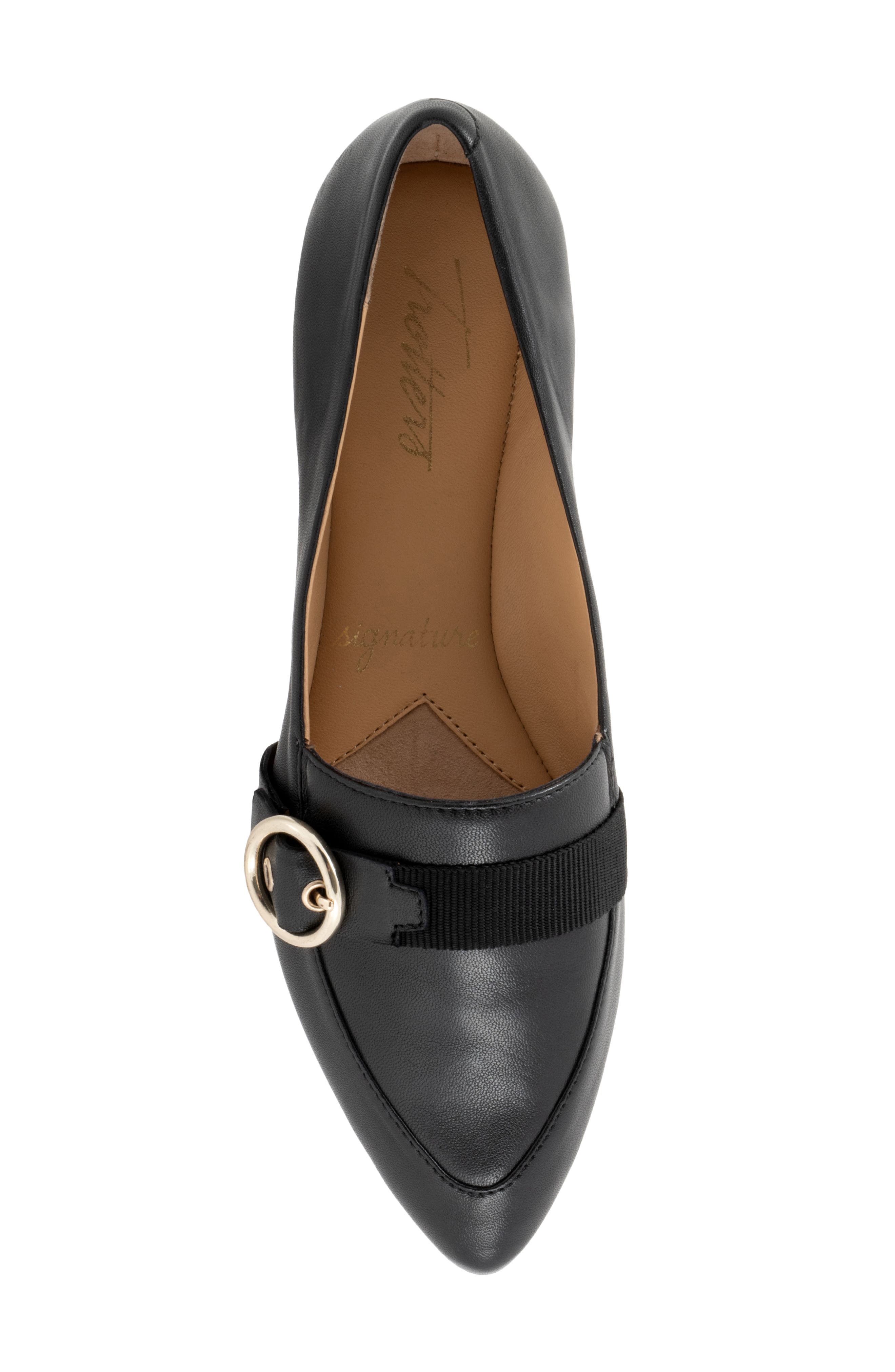 Trotters Emmett Pointed Toe Loafer Flat, Alternate, color, Black