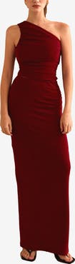 CRESCENT One Shoulder Knit Top & Skirt Set
