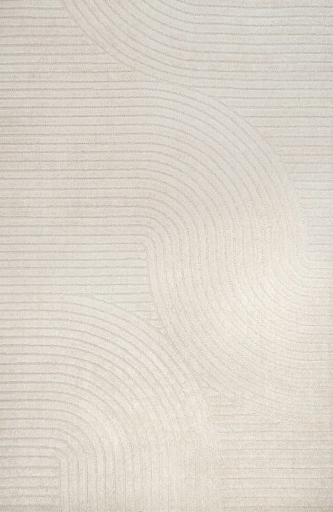 Hallie High-Low Minimalist Curve Geometric Indoor/Outdoor Area Rug
