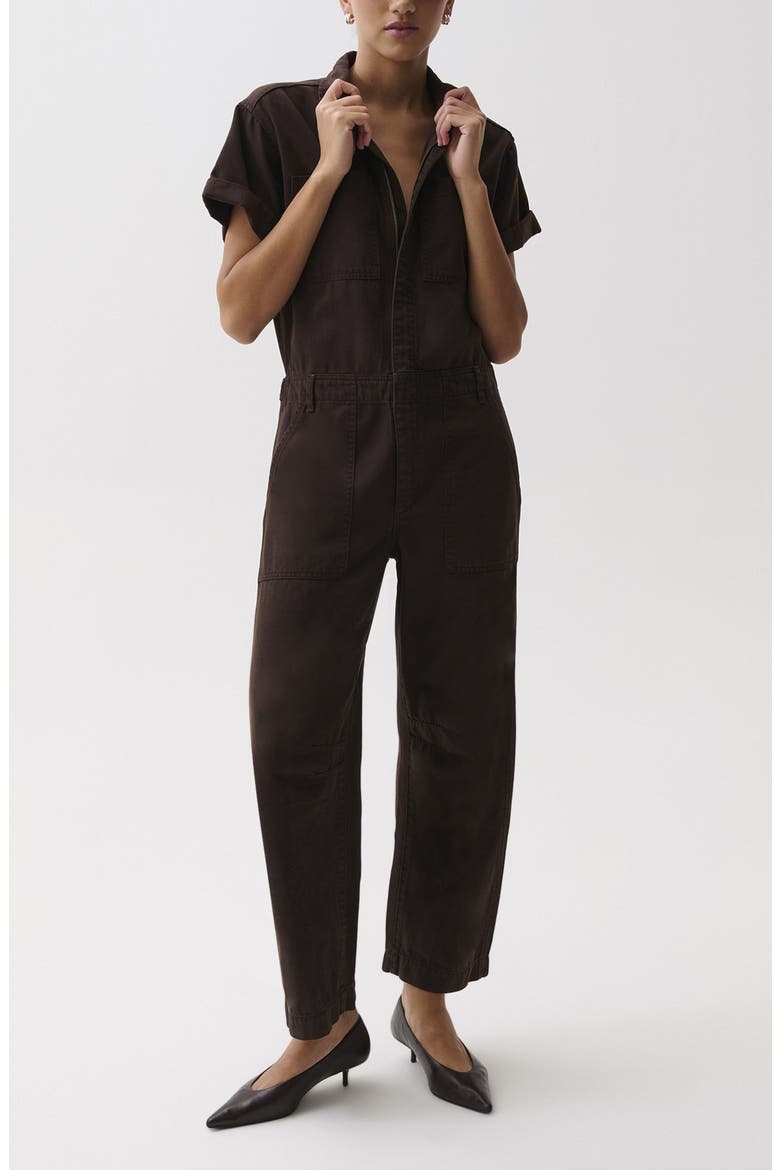 Cruz Cotton Jumpsuit, Alternate, color, MOCHA