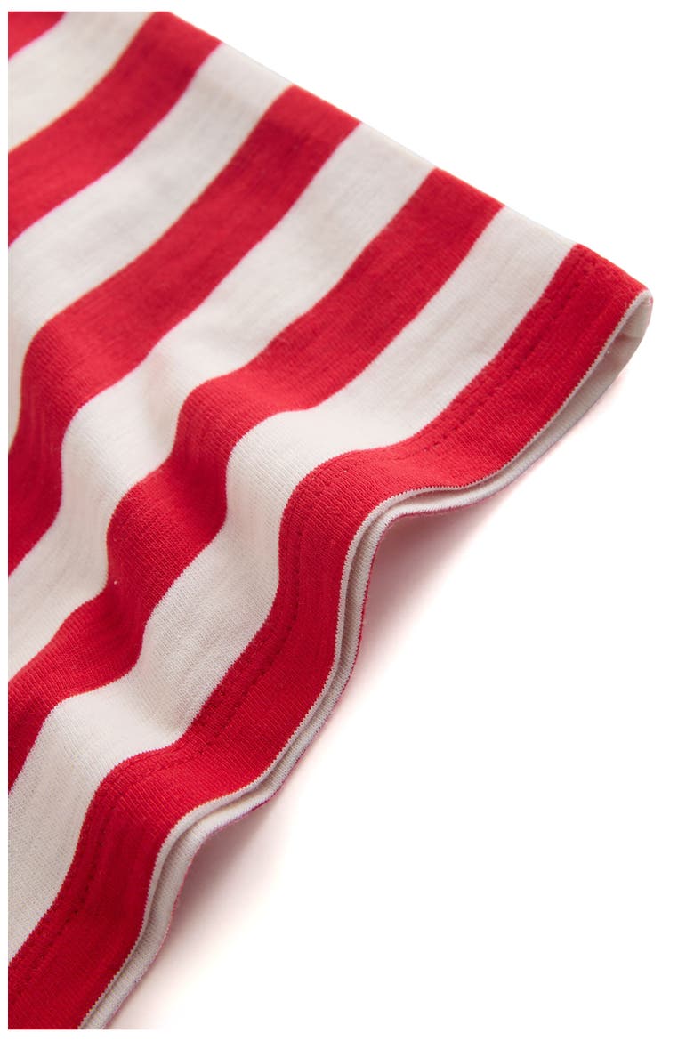 Kids' Stripe Heart Cotton T-Shirt, Alternate, color, RED
