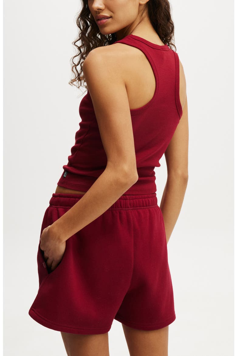 Women's Active Core Rib Racer Tank, Alternate, color, Deep Red