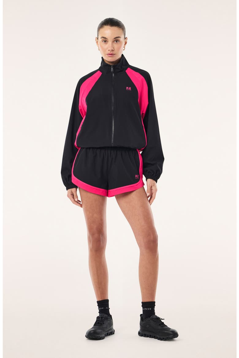 Stride Performance Jacket, Alternate, color, BLACK/ COSMO PINK