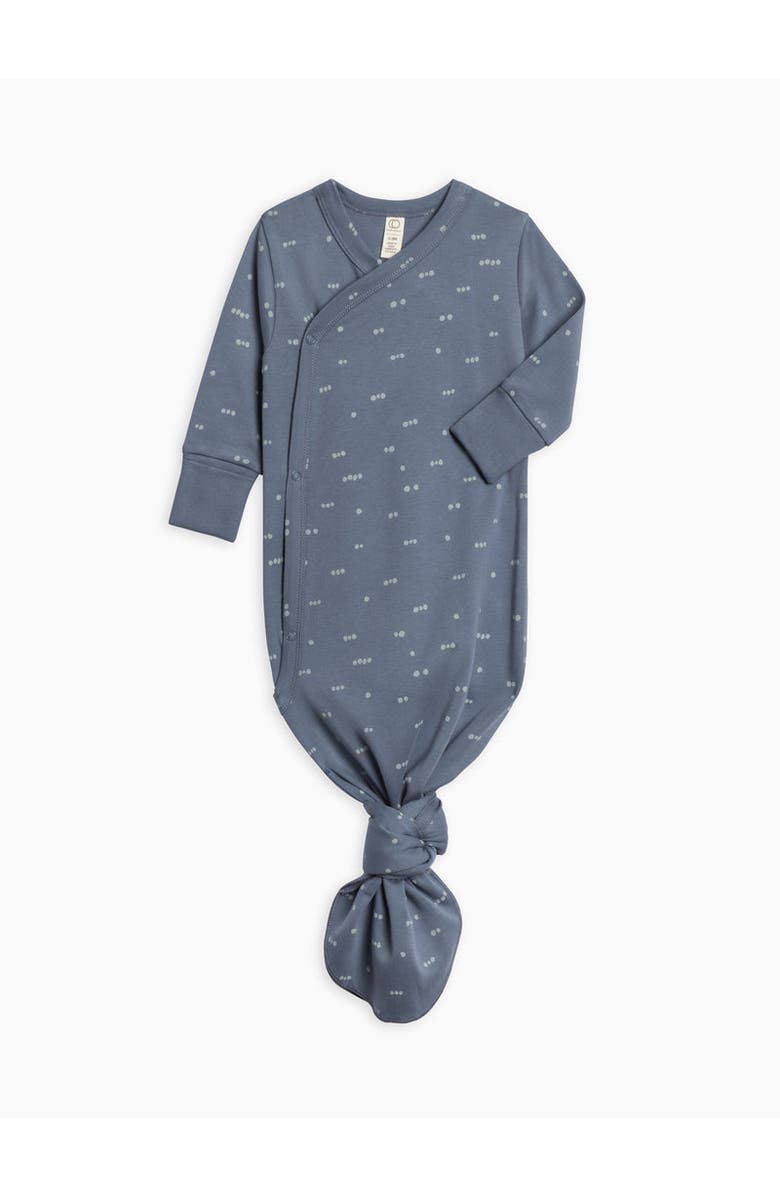 Colored Organics Organic Indy Kimono Gown, Main, color, Tridot / Denim + Mist