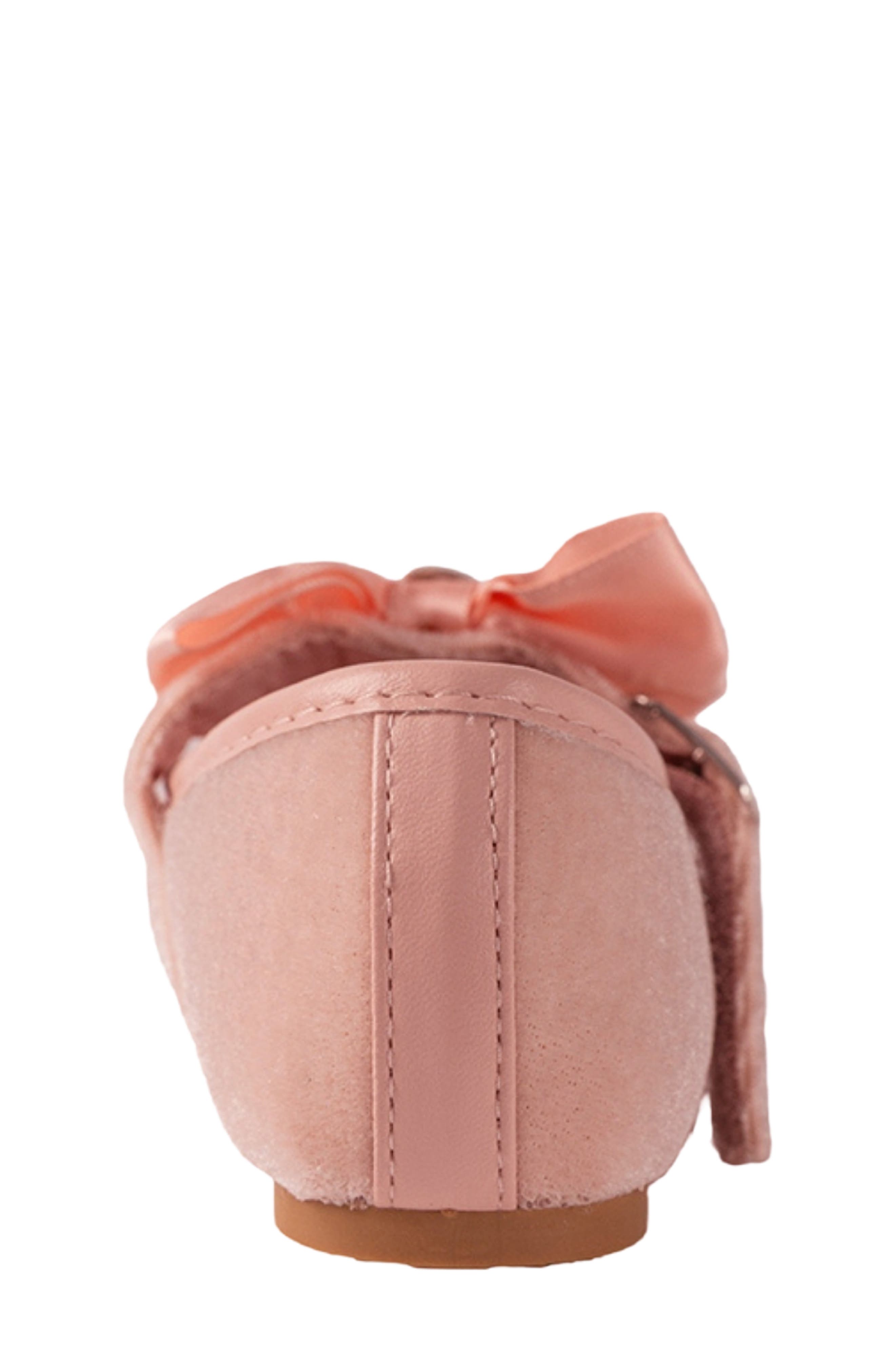 Kids' Velvet Mary Jane Flat, Alternate, color, BLUSH