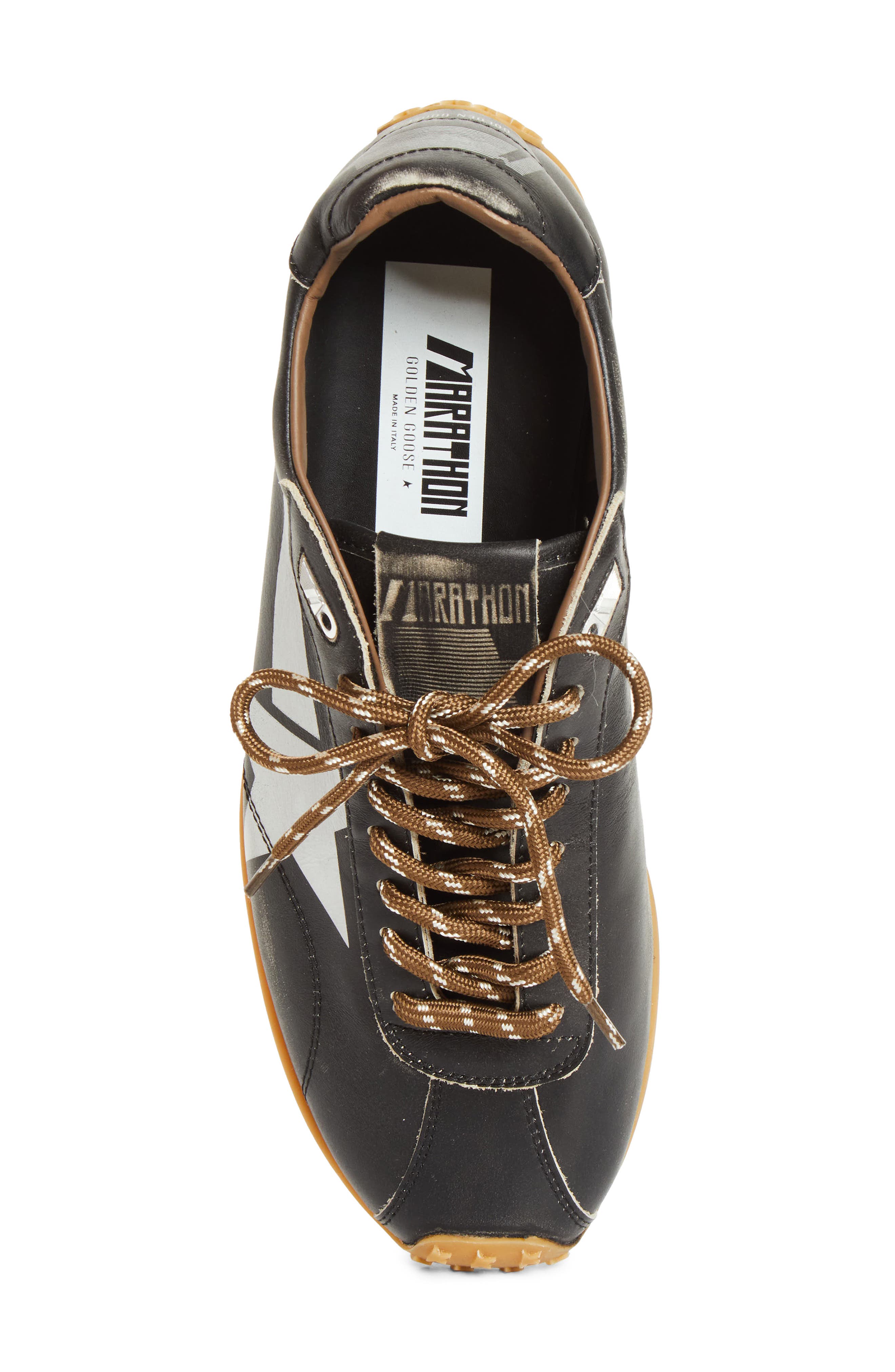 Golden Goose Marathon Speed Sneaker, Alternate, color, Black/ Silver