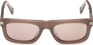 ZEGNA 55mm Rectangular Sunglasses