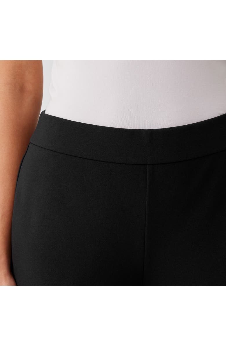 Eileen Fisher Ponte Ankle Straight Leg Pants, Alternate, color, Black