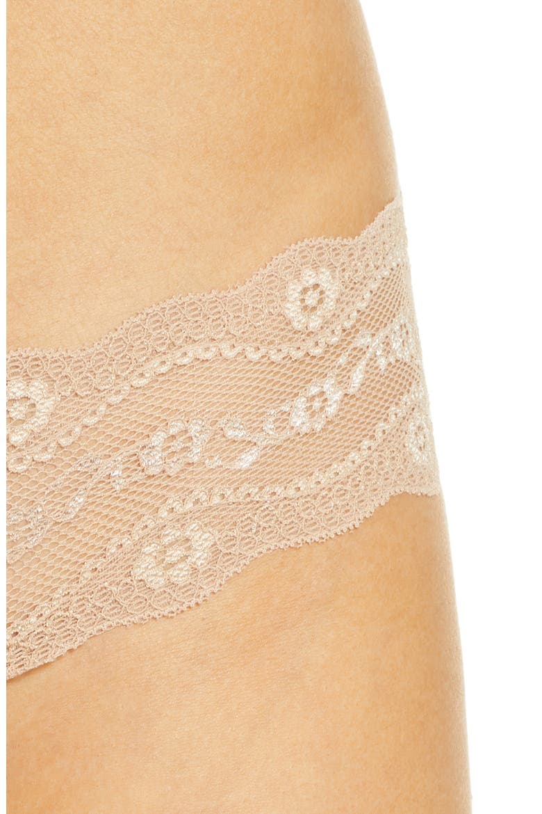 'Lace Kiss' Thong, Alternate, color, AU NATURAL