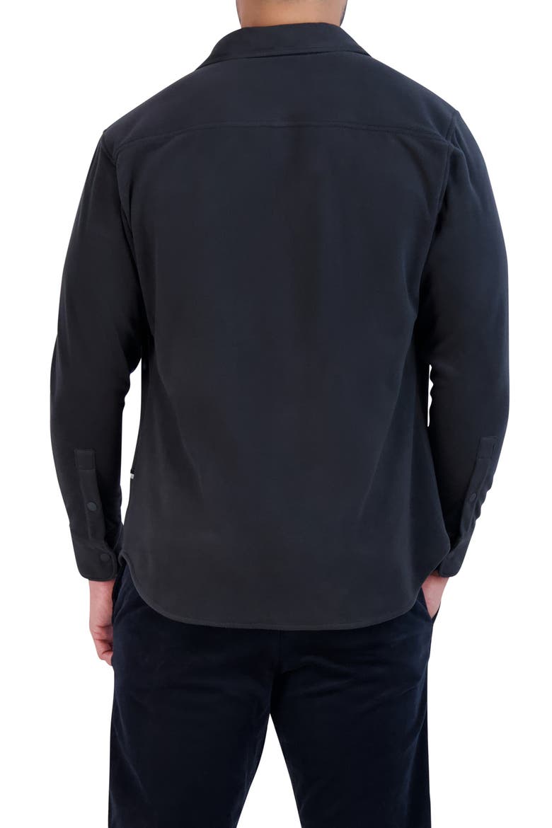 Recycled Polartec® Snap-Up Shirt Jacket, Alternate, color, BLACK