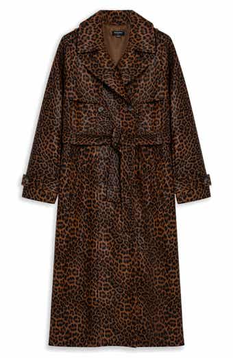 Noize Albina Faux Leather Trench Coat