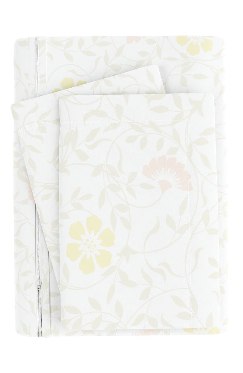 HOMESPUN Premium Ultra Soft 3-Piece Spring Vines Print Duvet Cover Set, Alternate, color, 
