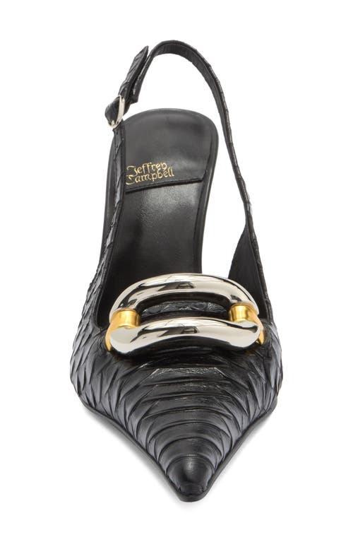 Jeffrey Campbell Enterprise Pointed Toe Slingback Pump In Black