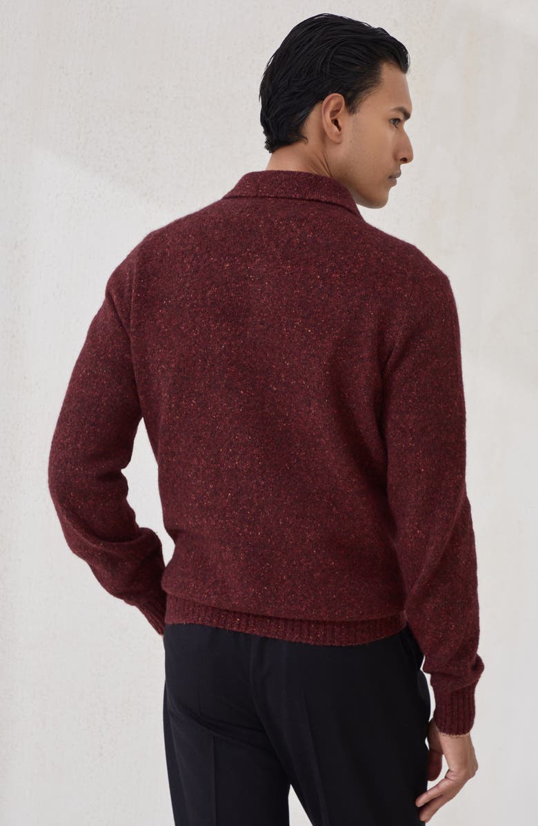 Brunello Cucinelli Flecked polo shirt, Alternate, color, Amaranth