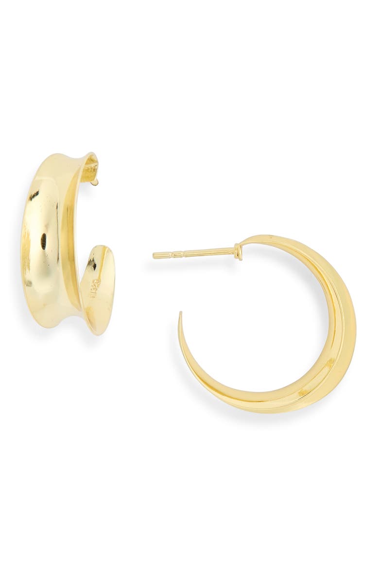 Tapered Hoop Earrings, Main, color, GOLD