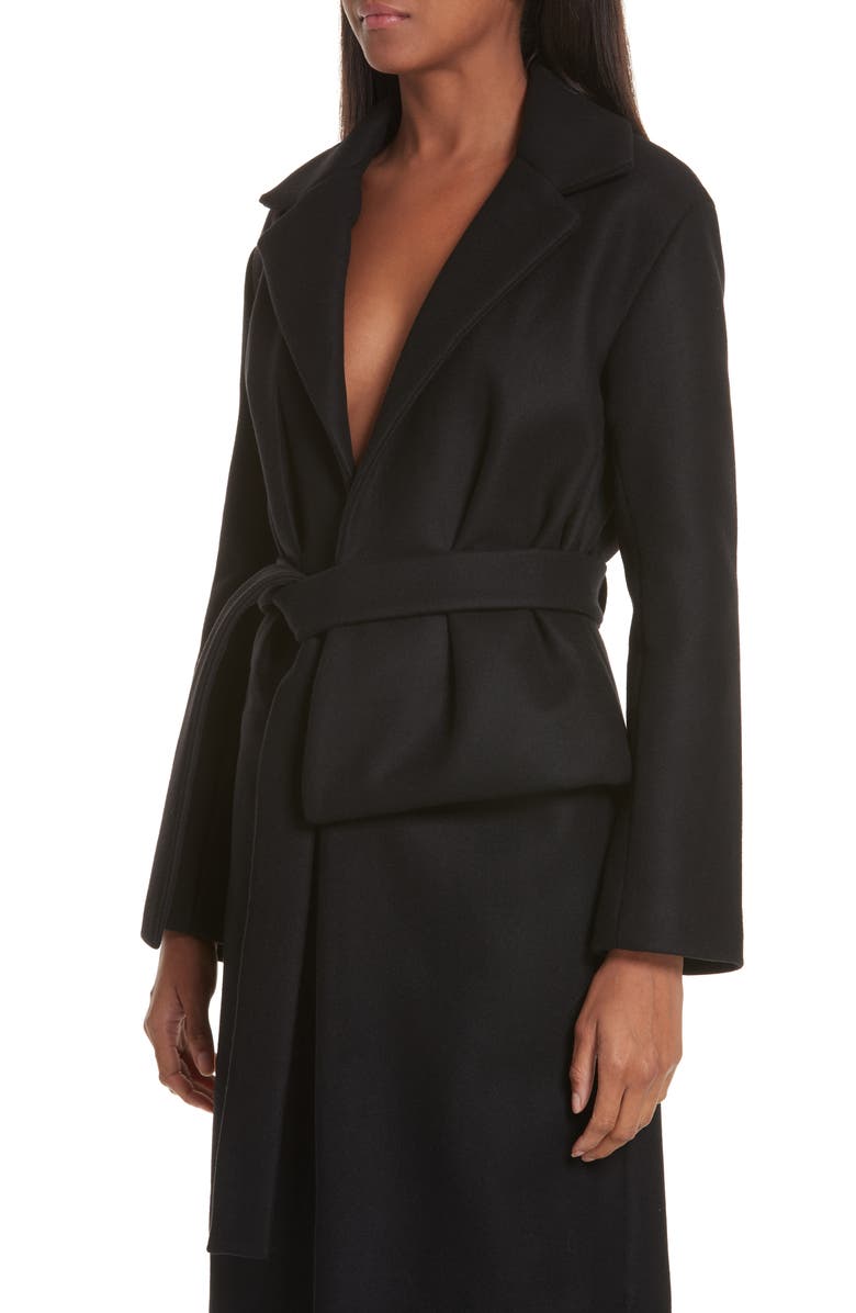 Jacquemus Le Manteau Aissa Belted Wool Blend Coat, Alternate, color, 