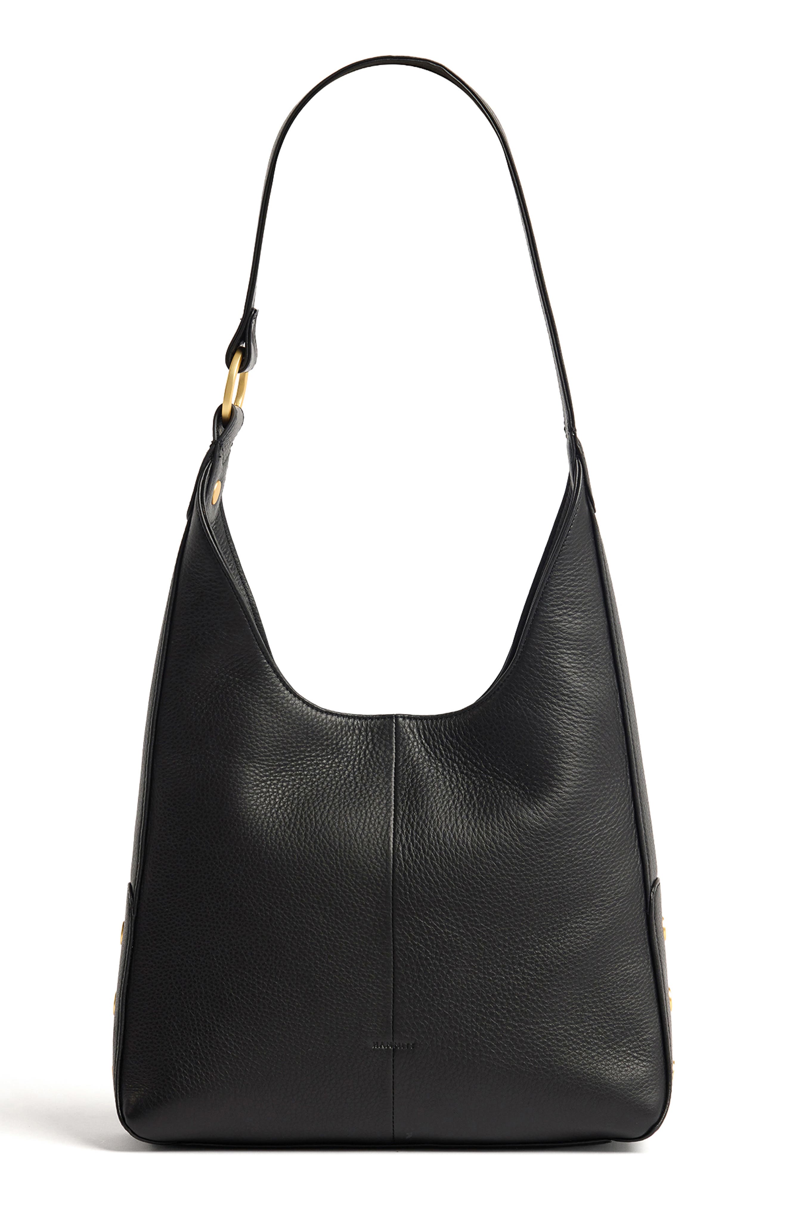 HAMMITT Tim Medium Hobo Bag, Main, color, Black/ Brushed Gold