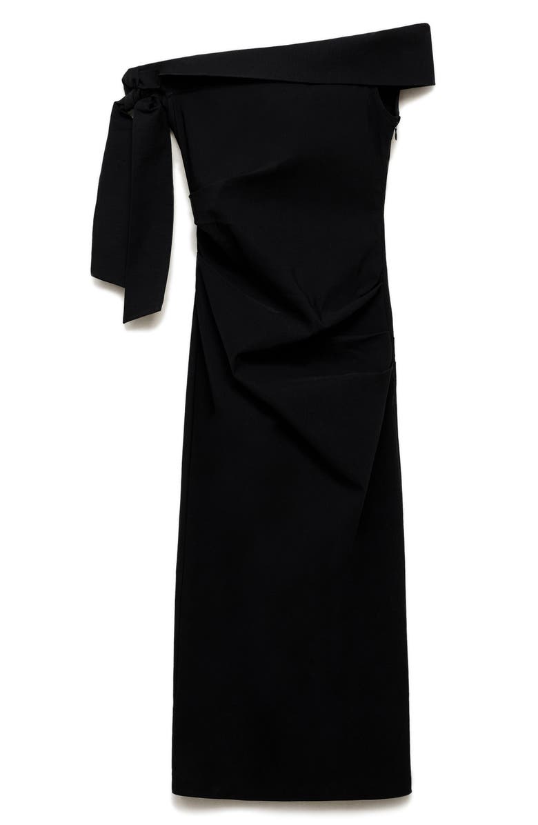 MANGO Strapless Sheath Dress, Alternate, color, Black