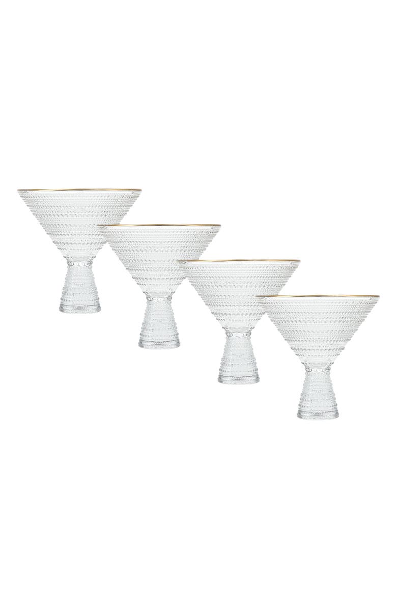 Fortessa Jupiter Set of 4 Martini Glasses, Main, color, Clear