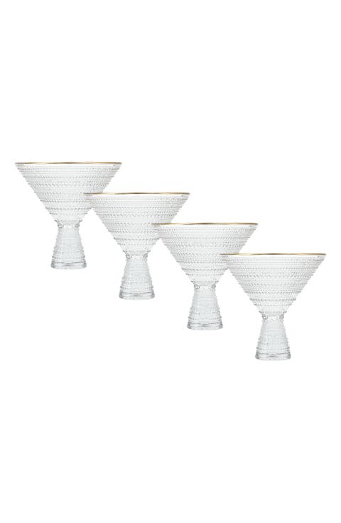 Jupiter Set of 4 Martini Glasses