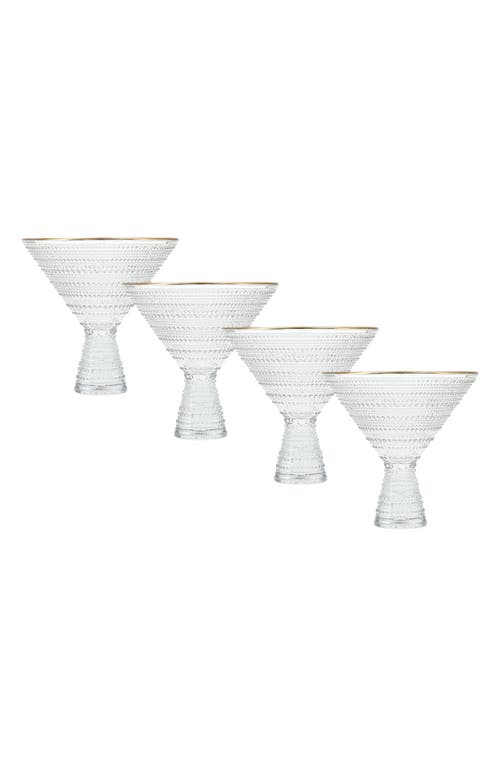 Fortessa Jupiter Set Of 4 Martini Glasses In Transparent