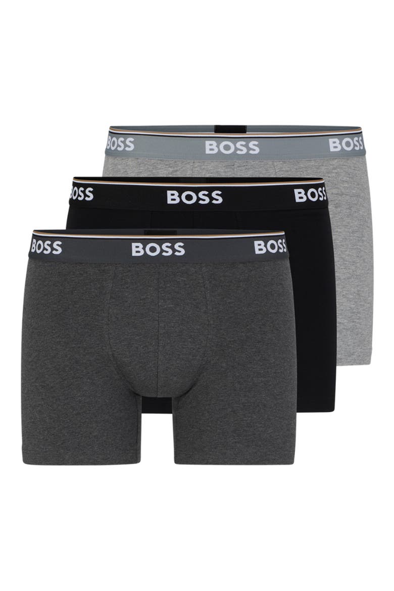 3-Pack Power Stretch Cotton Boxer Briefs, Alternate, color, OPEN GY
