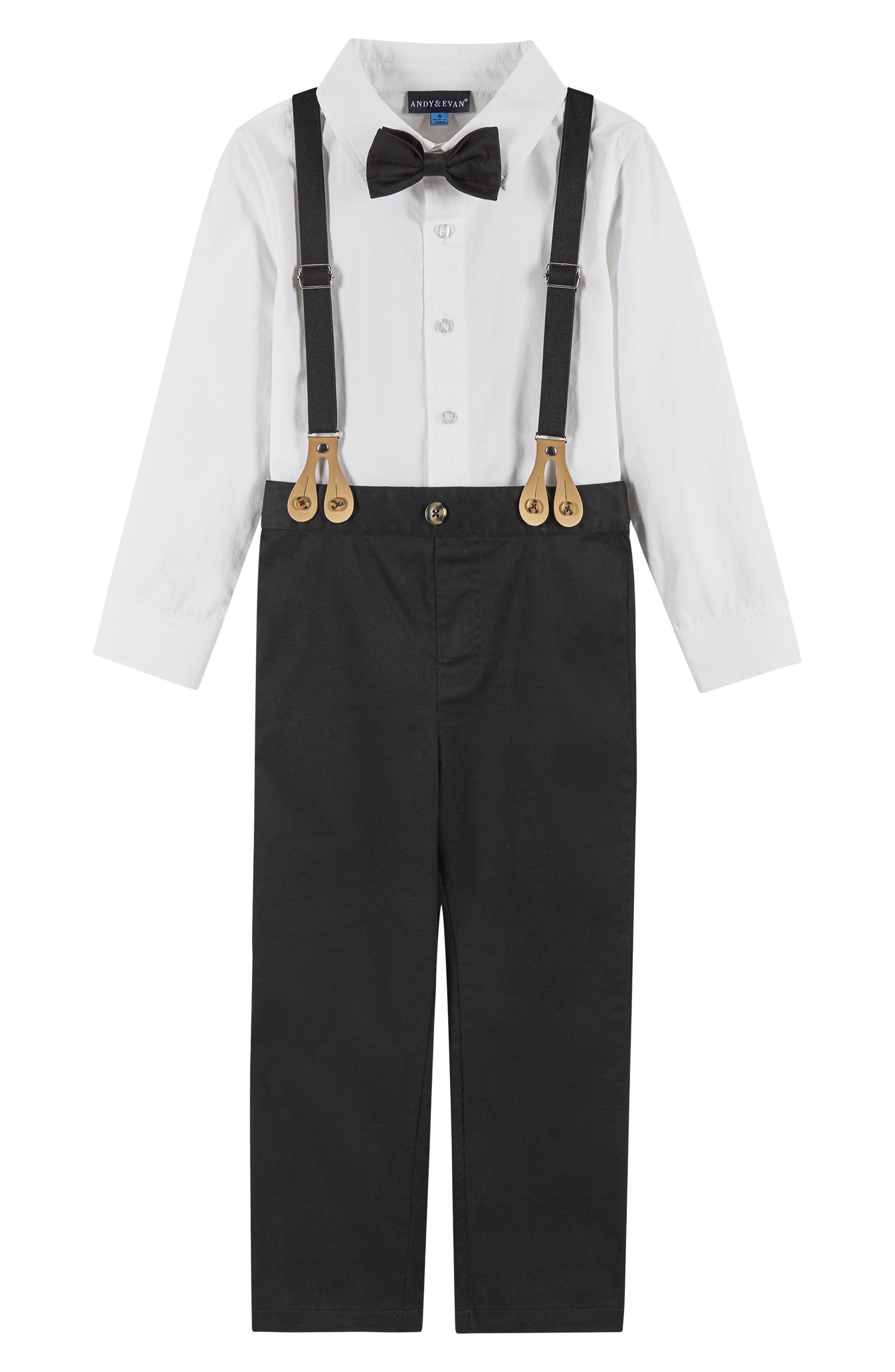 Andy & Evan Kids' 4-Piece Dapper Suspender & Bow Tie Outfit Set