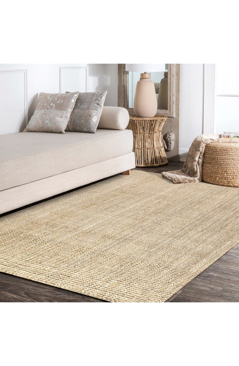 JONATHAN Y Hiro Hand Woven Chunky Jute Area Rug, Alternate, color, Ivory