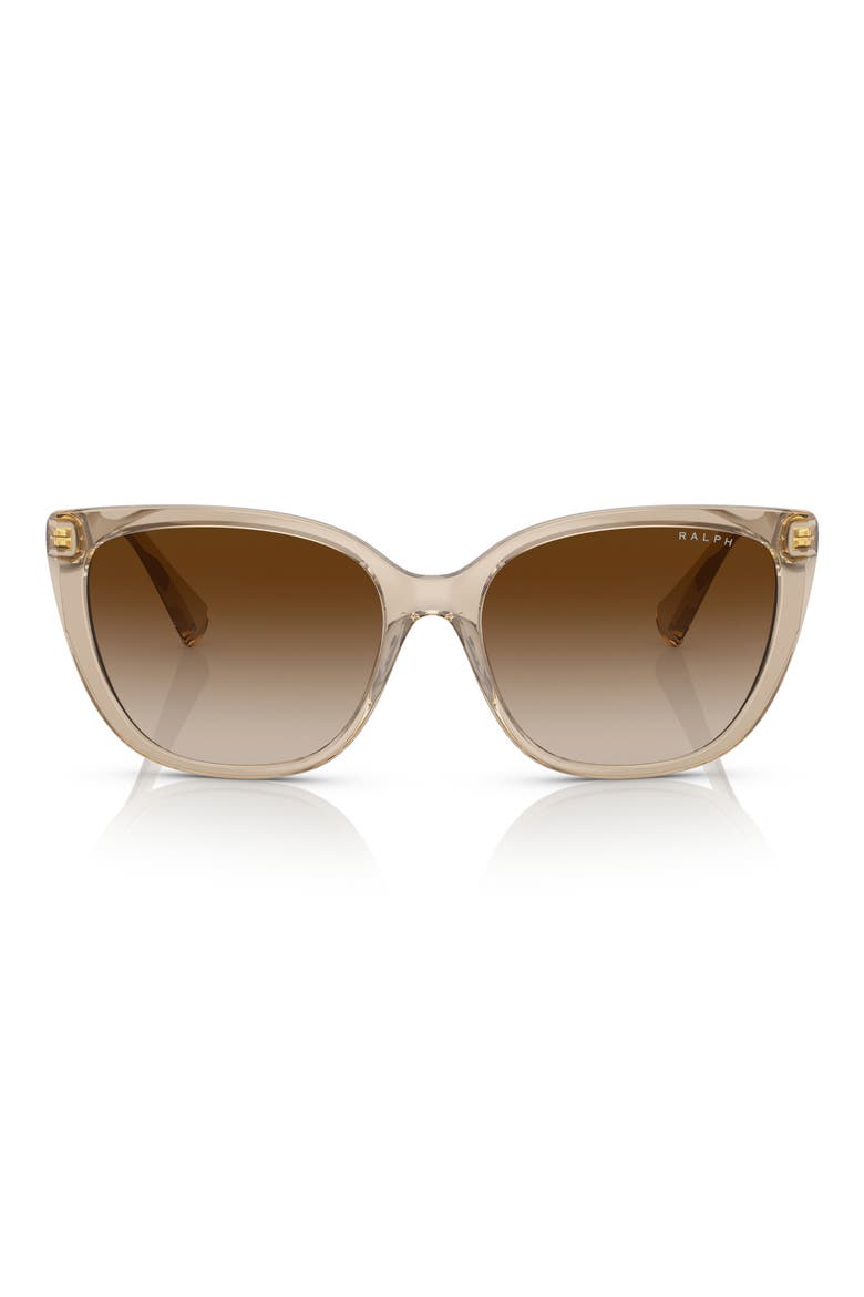 56mm Butterfly Sunglasses, Main, color, TRANSPARENT BROWN / BROWN