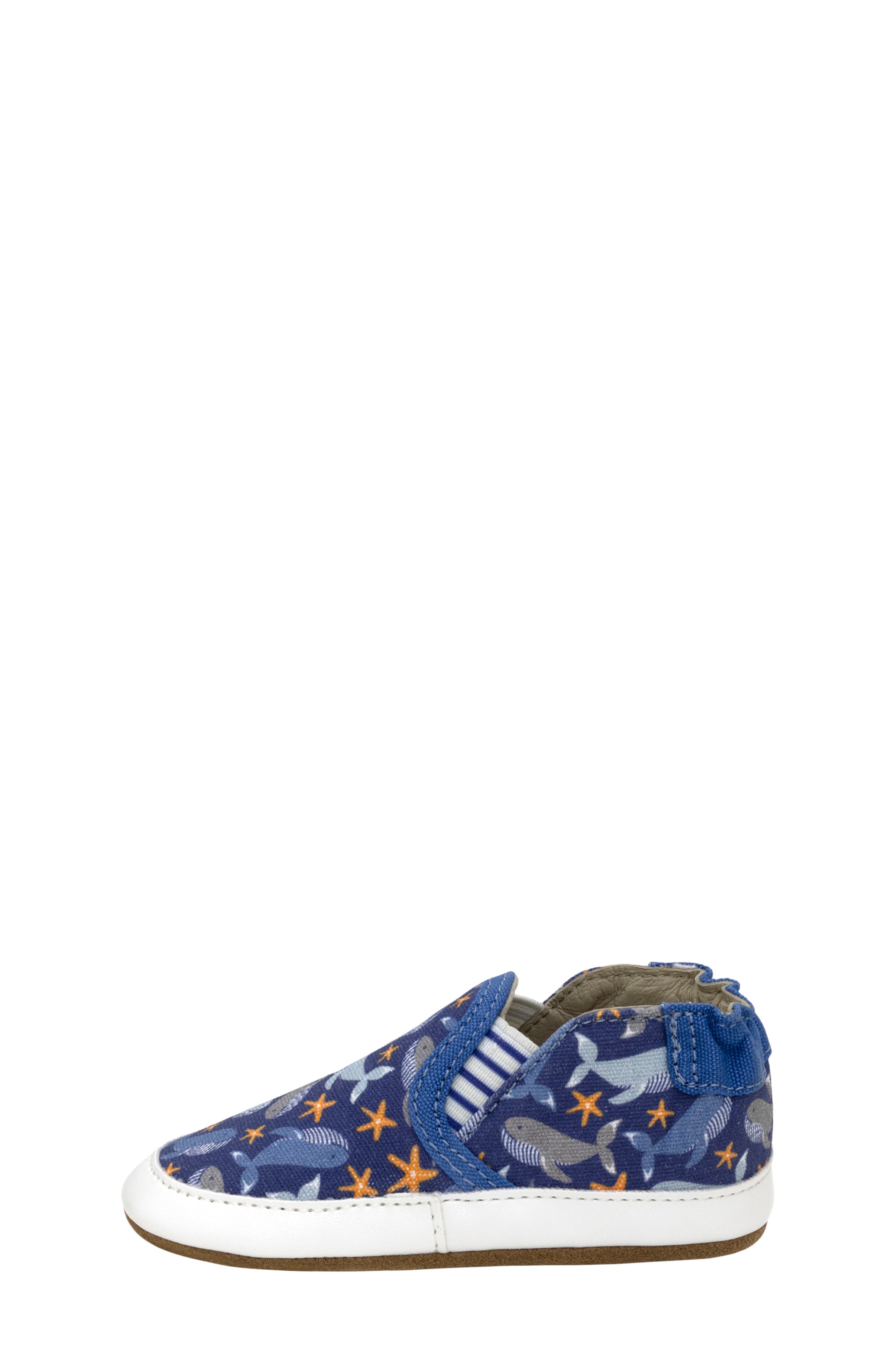 Robeez<sup>®</sup> Whale Tale Crib Shoe, Alternate, color, Dark Blue