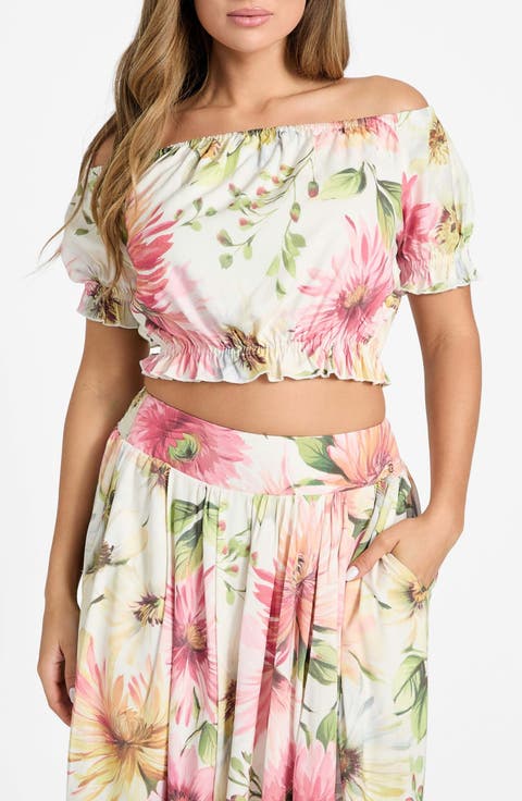 Elodie Off the Shoulder Crop Top