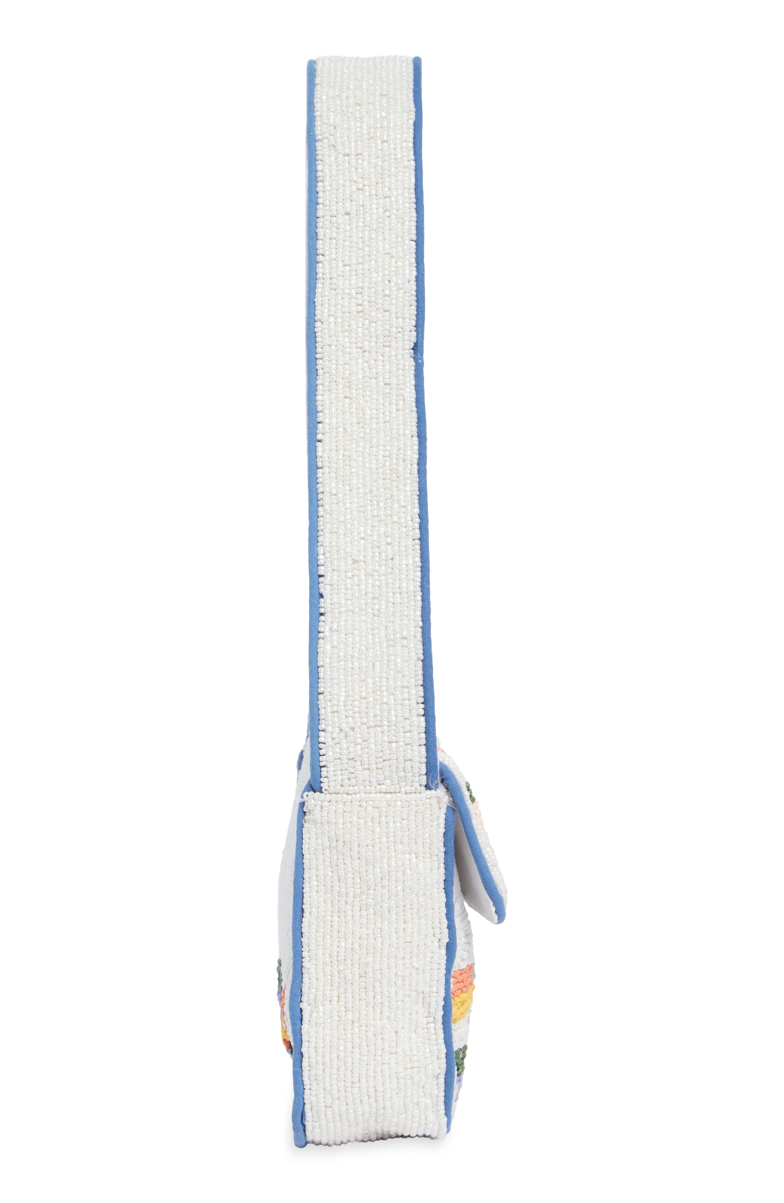 Collection XIIX Beaded Sardines Baguette Shoulder Bag, Alternate, color, White Multi