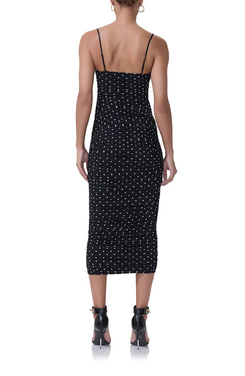 AFRM Hazel Ruched Mesh Midi Dress, Alternate, color, 