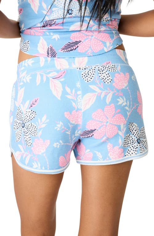 Pj Salvage Tropic Garden Print Pajama Shorts In Blue