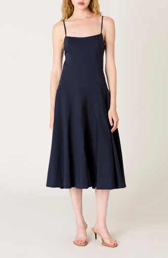 Amor Open Back Cotton Blend Dress