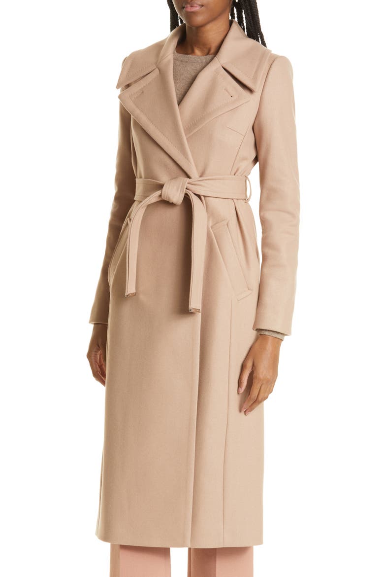 Rosiey Cotton Blend Longline Coat, Alternate, color, CAMEL