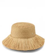 Helen Kaminski Tate Raffia Fringe Bucket Hat