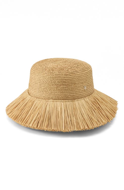 Helen Kaminski Tate Raffia Fringe Bucket Hat In Brown