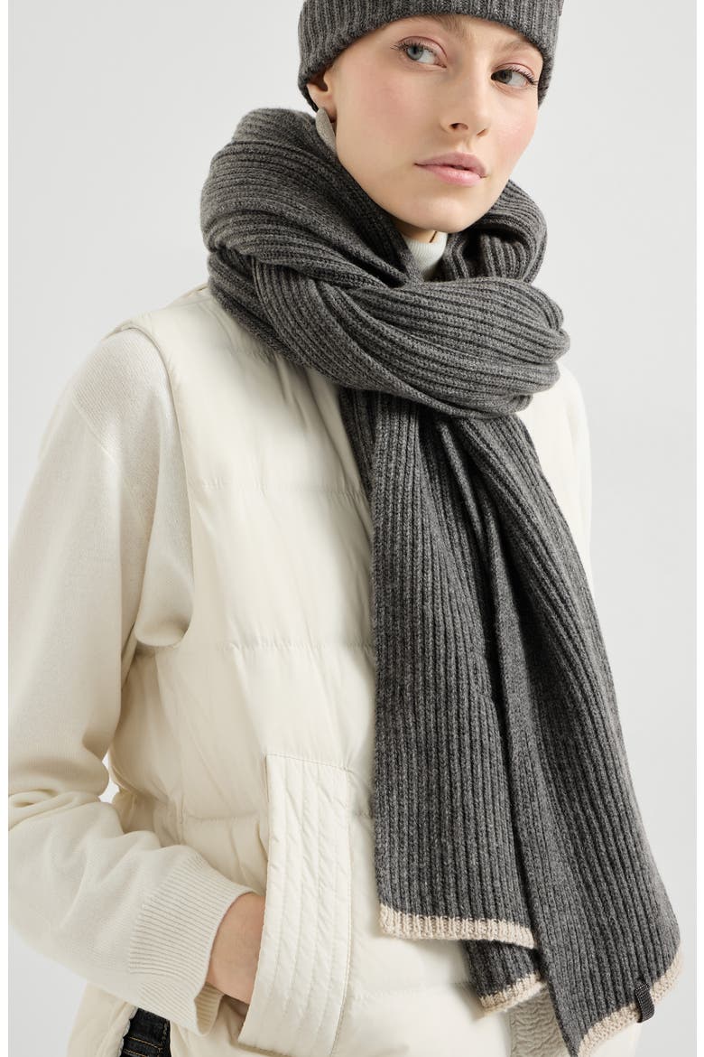 Knit scarf, Alternate, color, Medium Grey