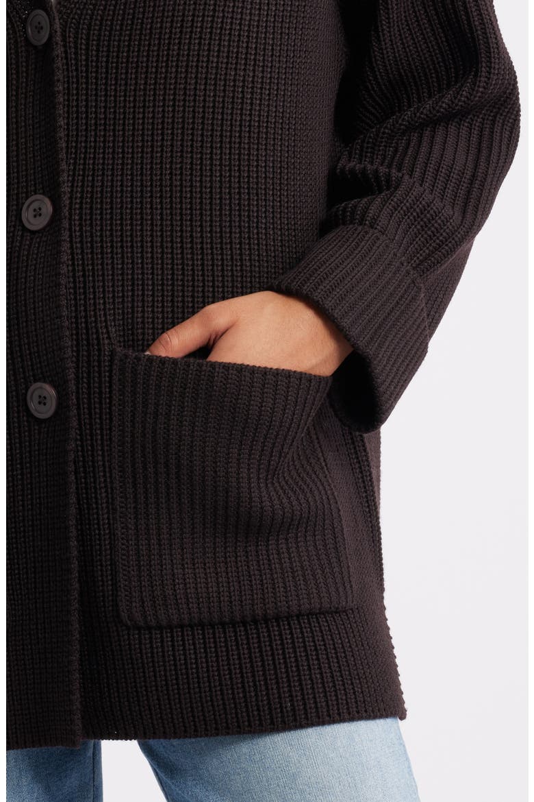 Vivienne Merino Wool Scarf Coat, Alternate, color, CHOCOLATE