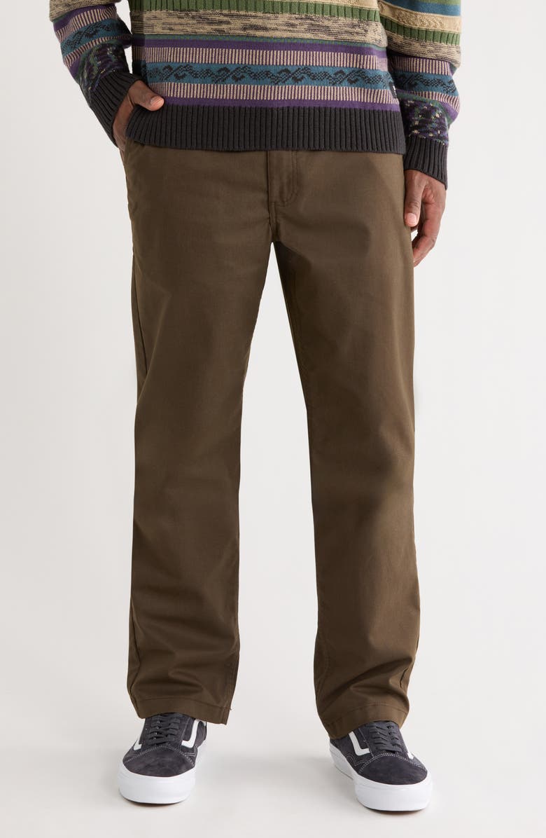 Vans Authentic Relaxed Stretch Chinos, Main, color, Coal Brown